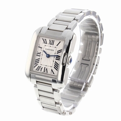NEW CARTIER Tank Anglaise Stainless Steel Quartz Ladies Watch W5310022 BUY NOW!