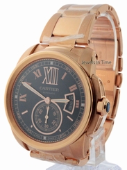 Cartier Calibre 3300 18k Rose Gold Mens Watch Box/Papers W7100040 NEW