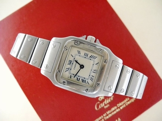 Cartier Santos Stainless Steel quartz ladies watch w Box Beautiful Santo Watch