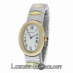 Mint Ladies Cartier Baignoire 8057810 18K Yellow Gold & Steel Quartz Watch