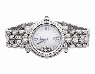 Pre-Owned Womens 30 mm Chopard Happy Sport 27/8236-23 Diamond Watch with 7.5 Ct