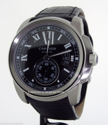Cartier Calibre De Cartier Stainless Steel Black Dial w7100041 42mm Mens Watch 683498476733