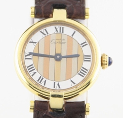 Must de Cartier Women's Vermeil Vendome Quartz Watch with Tri-Gold Dial G20M