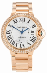 Cartier WE9005Z3 Ballon Bleu Diamond Auto Unisex 18kt Rose Gold Watch New in Box 7612456339905