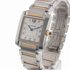 NEW Cartier Tank Francaise 18K Pink Gold & Diamond watch Women's Watch WE110005 7613268400777