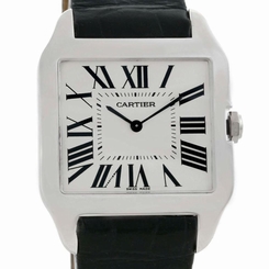Cartier Santos Dumont Mens 18k White Gold Watch W2007051