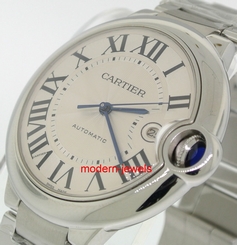 Cartier Ballon Bleu Men's Large Size Stainless Steel Automatic Watch W69012Z4 ! 7612456341458