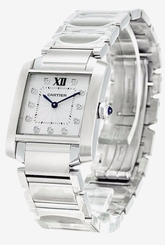 Cartier WE110007 Tank Francaise 11 DIA Silver Dial Women's Steel Watch New Orig 7613268359419