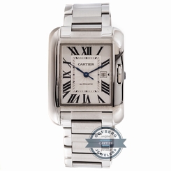 Cartier Tank Anglaise Midsize W5310009 Auto Steel Ladies Bracelet Watch Date 7613268284391