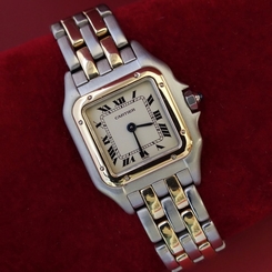 Cartier Panther Ladies Small 2 Row Gold & Steel Two Tone - Time & Tide