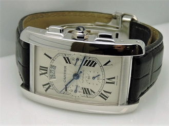 Cartier Tank Americane XL W2609456 2894 Automatic 31mm 18k White Gold