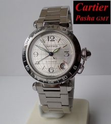 Cartier Pasha GMT Automatic Stainless Steel Boxed with both booklets