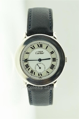 Must de Cartier Silver Case Roman Dial Quartz Watch Sub Seconds