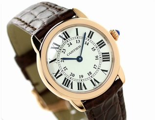 Cartier W6701007 Ronde Solo De Silver Dial Women Brown Leather Watch New In Box 7612456740947