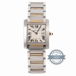 Cartier Tank Francaise W51012Q4 Quartz Steel Yellow Gold Ladies Bracelet Watch 7612456170935