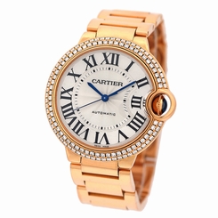 CARTIER Medium 36mm 18K Rose Gold Ballon Bleu Factory Diamond we9005z3 Warranty 7612456339905