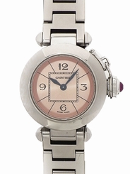  Used[B] Watch Women CARTIER Misupasha W3140008 Quartz pink V8M