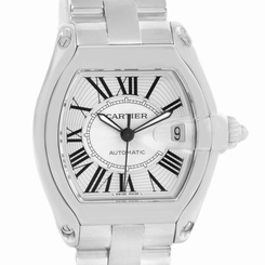 Cartier Roadster Mens Stainless Steel Watch W62025V3 Box Papers 7612456266195