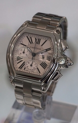 CARTIER --- Roadster XL Chronograph Stainless Steel Watch W62019X6 7612456262470