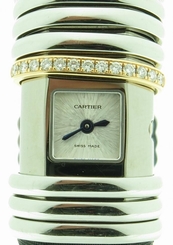 Cartier Declaration WT000830 Diamond Steel & 18K Pink Gold Ladies w/Box & Papers