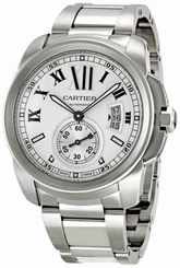 Cartier W7100015 Calibre Automatic Steel Men's Skeleton Caseback Watch New Orig 7612456709036