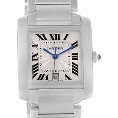 Cartier Tank Francaise Automatic Stainless Steel Large Watch W51002Q3 7612456002229