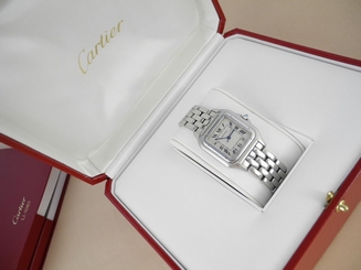 CARTIER PANTHERE WATCH CARTIER MID SIZE Stainless cartier Watch Box & Papers