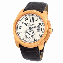 CARTIER 18K Rose Gold Caliber Automatic 42mm Calibre de Warranty W7100009 MINTY