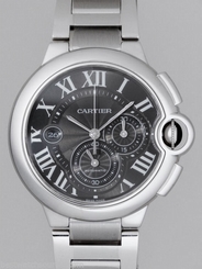 CARTIER Ballon Bleu Mens 44mm Stainless Steel Chrono W6920025 Ret: $10,800 7612456422638