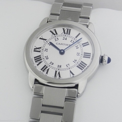 Cartier Ronde Solo Quartz White Dial Stainless Steel SMALL W6701004 Ret: $2,750 7612456632198