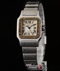 Cartier Santos Galbee Steel & Gold Automatic Silver 2423 2YearWarranty #1742