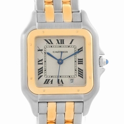 Cartier Panthere Large Steel 18K Yellow Gold 2 Row Watch W25028B8