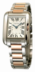 Cartier W5310036 Tank Anglaise Small Silver Dial Women Two Toned Watch New Orig 7613268257722