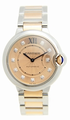 Cartier Ballon Bleu Champagne Dial 18k Pink Gold Women Watch WE902054 New Orig 7613268296097