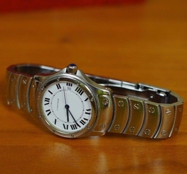 Cartier Santos Ronde 1561 1 30MM Stainless Steel Quickset Date