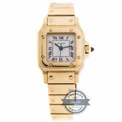 Cartier Santos Galbee Auto 24mm Yellow Gold Ladies Bracelet Watch