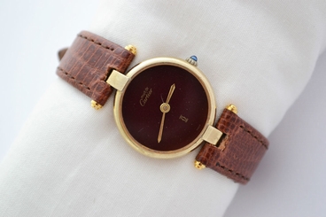 Vintage Cartier Vermeil 92.5 Gold Plated Quartz Ladies Petite Watch 541