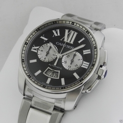 NEW CARTIER Calibre de Cartier Automatic STEEL BRACELET W7100061 Ret: $10,900 7613268294963