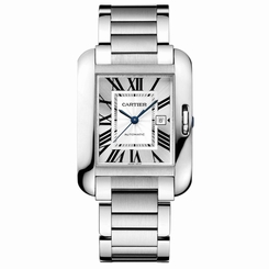 NEW Cartier Tank Anglaise Silver Dial Steel 39.2mm x 29.8mm W5310009