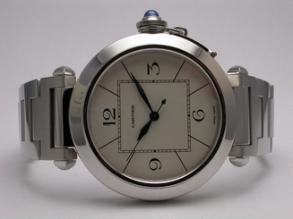 CARTIER PASHA W31072M7 STAINLESS STEEL AUTOMATIC MENS WATCH