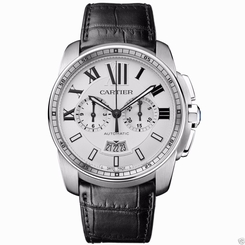 Cartier Calibre de Cartier Chronograph W7100046 Stainless Steel NEW Ret: $10,200 7613268267271