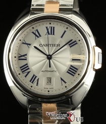 Cartier NEW Cle 40mm W2CL0002 Steel 18K Pink Gold Box/Papers/Warranty #CA46