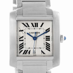 Cartier Tank Francaise Automatic Silver Dial Date Watch W51002Q3 7612456002229