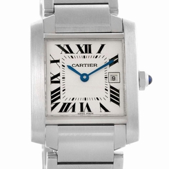  Cartier Tank Francaise Midsize Stainless Steel Ladies Watch W51011Q3