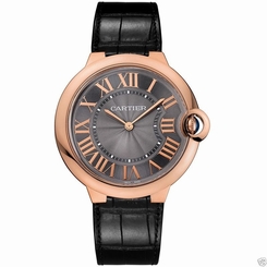  Cartier Ballon Bleu 40mm w6920089 18kt Rose Gold Grey Dial NEW Ret: $16,100