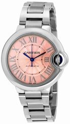 W6920100 NEW AUTHENTIC CARTIER BALLON BLEU PINK ROMAN NUMERAL WOMENS WATCH
