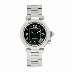 Cartier Pasha Series Mens Black Dial Swiss Automatic Watch W31043M7