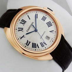 Cartier Cle De Cartier Automatic WGCL0004 18k Rose Gold Leather NEW Ret: $17,100