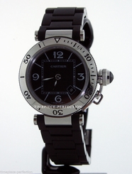 Cartier Pasha Seatimer Ladies Black W3140003 Watch