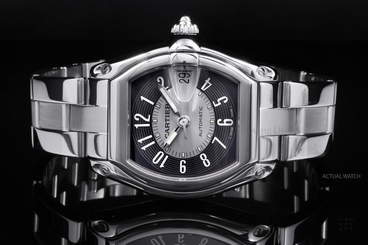 Cartier Men's Stainless Steel Roadster 2510 with Gray & Silver Arabic Dial